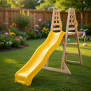 Scivolo da Giardino 262x60x183cm Certificato Fsc in Legno Giallo
