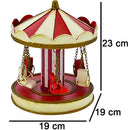 Giostra in Metallo Natale Decorazione Addobbo Natalizio Decorativo 19x19x23 cm