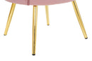 Poltrona Vienna Rosa 85x70x88 cm Spugna e Tessuto e Metallo Rosa e Oro