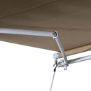 Tenda da Sole Avvolgibile a Parete 2.95x2.5m in Poliestere Beige 