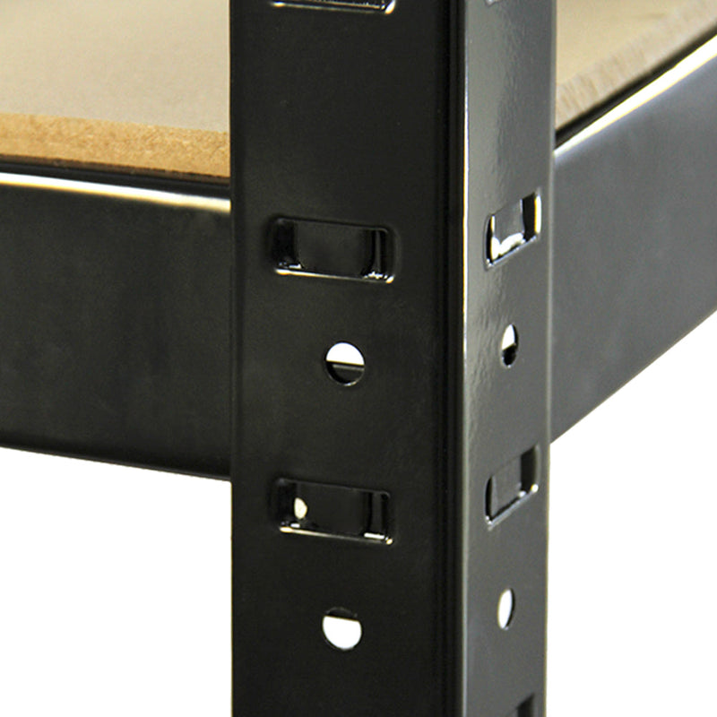 Set 3 Scaffali Senza Bulloni 90x45x180 cm in Acciaio Nero  