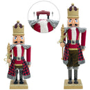 Soldato Schiaccianoci Natalizio H160 cm con Luci Suoni e Movimento Rosso Scozzese