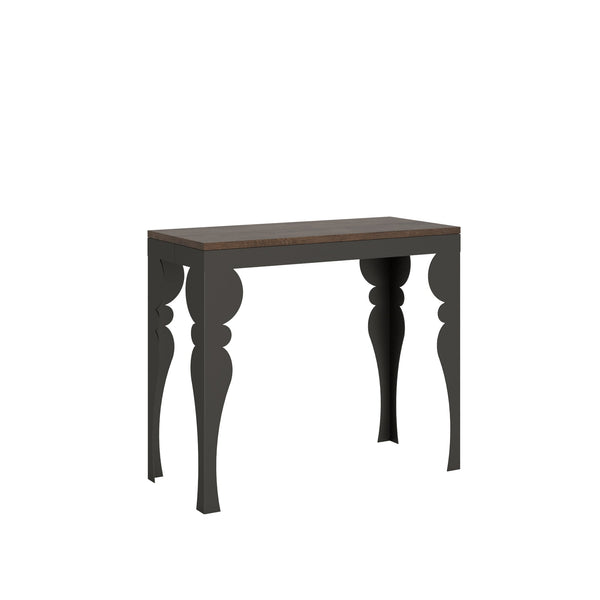 Consolle Allungabile 90-196x40x77 cm in Nobilitato Marrone prezzo