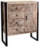 Mobile 1 Anta 4 Cassetti in Legno MDF e Abete Bilbao