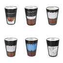 Set 6 Tazze Ø8x11 cm in Stoneware VdE Tivoli 1996 Un caffè come…