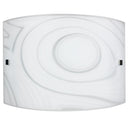 Applique 1xE27 Finali Cromo Vetro Lastra Bianco Decorato Fantasi E-Energy Martina