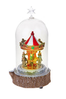 Giostra di Natale con musica, luci e movimento 23,5 cm in Resina