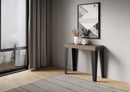 Consolle Allungabile 90-300x40x77 cm Flame Premium Tortora Telaio Antracite 