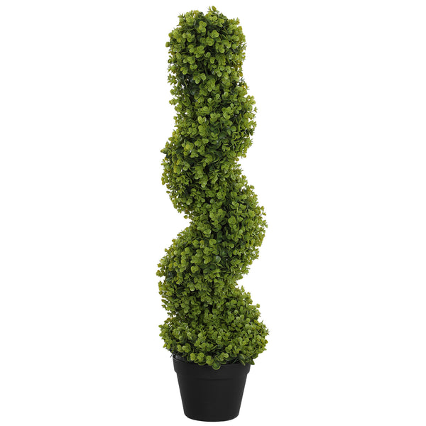 Pianta Artificiale di Eucalipto 90A cm a Spirale con Vaso Incluso per Interno ed Esterno Verde sconto