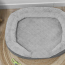 Cuccia Divano per Cani Taglia Media Grande fino 25kg 90x78x25cm Sfoderabile Grigio