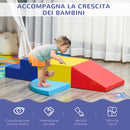 Set 4 Blocchi Costruzioni Morbide Modulabili per Bambini Multicolore  