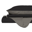 Copripiumino con Sacco e Federe in Tinta Unita Double Face Linea Zoe Cioccolato e Sabbia