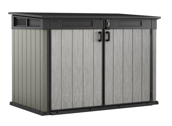 Armadio Porta Attrezzi da Giardino 190,5x132,5x109,3 cm in Resina Keter Grande Store Grigio acquista