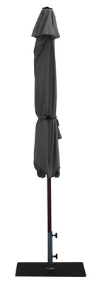 Ombrellone da Giardino Ø3 m Palo Ø38 mm in Alluminio Effetto Legno Tessuto Olefin Trend Wood Grigio