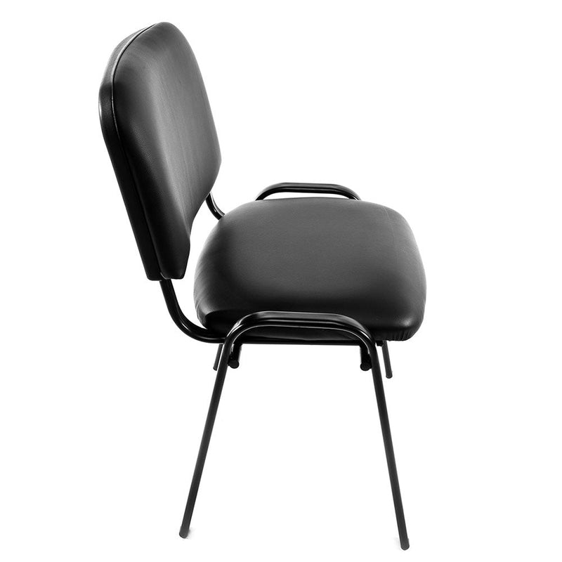 Sedia Poltrona Attesa da Ufficio in Similpelle Bozzini Nero