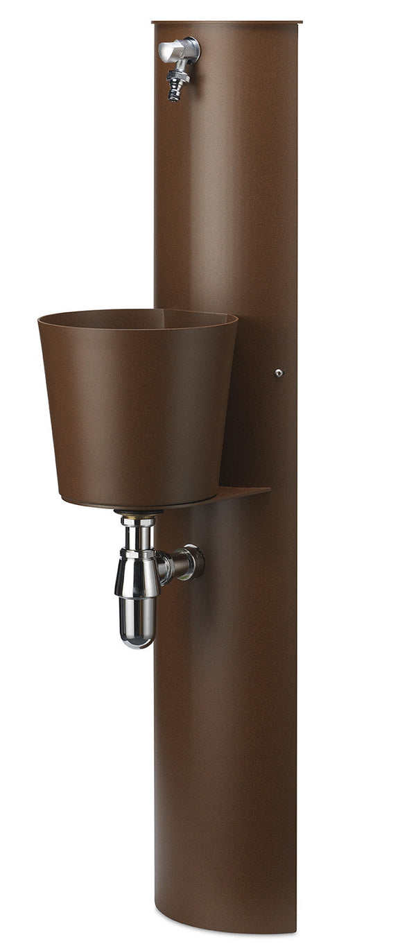 sconto Fontana a Parete da Giardino con Rubinetto e Secchio Belfer 42/PRT Ruggine