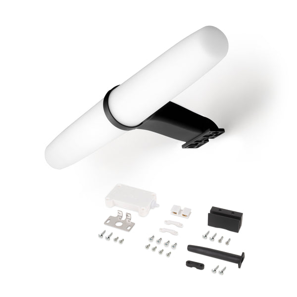 Faretto Led per Specchio da Bagno Gemini 5 Pezzi Verniciato Nero Tecnoplastica e Alluminio Emuca online