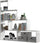 Libreria 145x29x145 cm 9 Ripiani in Melamina Bianco