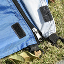 Tenda da Campeggio 265x140x95 cm con Gancio Interno e Finestre a Rete Azzurra