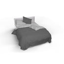 Copripiumino con Sacco e Federe Doubleface Grigio Chiaro\/Fumo