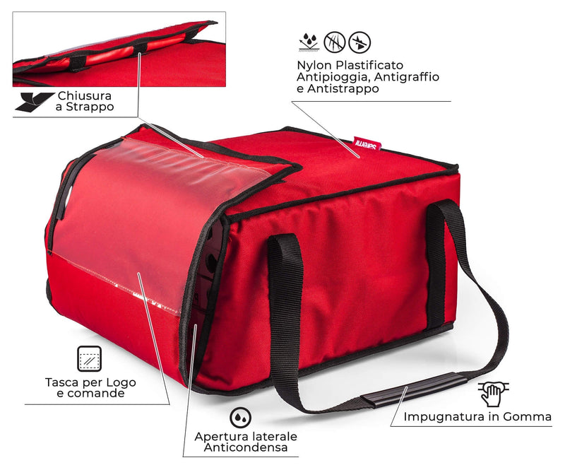 Borsa Termica Portapizza Professionale – Box Isotermico Per Asporto E Consegna A Domicilio