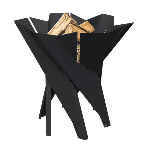 sconto Braciere da Esterno a Legna in Acciaio 55x55x50 cm Flig Austin Basket Nero