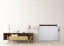 Radiatore Elettrico Ceramico da Parete 83x58cm 1500W Chemin'Arte Bianco