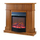 Camino Elettrico da Pavimento 97,8x104,8x30 cm Effetto Fiamma 1600W Ambassador & Corsica Bianco