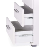 Comodino 2 Cassetti in Truciolato Fumer Frida Bianco