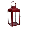 Set 3 Lanterne in Metallo rosso quadro