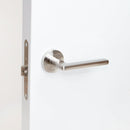 Maniglie Perth per Porta da Interno Ø50 mm Alluminio e Zama Nickel Satinato 1 Set. Emuca