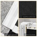 Rampa Pieghevole per Sedia a Rotelle 122x73,5 cm in Alluminio con Rivestimento Antiscivolo e Bordi Nero      
