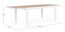 Tavolo Allungabile da Giardino 160-240x100x75h cm Belmar Bianco