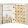 Calendario Avvento di Natale a forma di Libro 22x7x32 cm con Temi natalizi in Legno Bianco