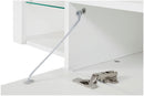 Mobile Tv 1 Anta a Ribalta e Ripiani a Giorno 200x40x35 cm Essential 1R Bianco Lucido  