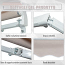 Tenda da Sole a Braccio 2.95x2m Avvolgibile Manuale a Parete in Poliestere Beige 