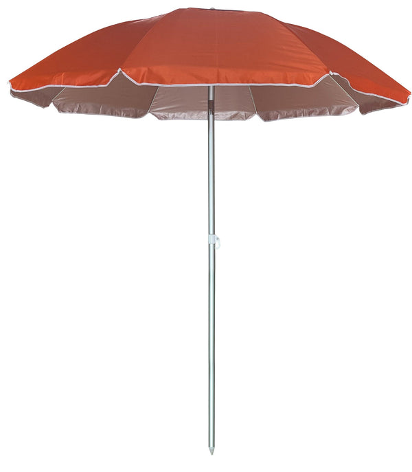 sconto Ombrellone da Mare Ø2 m Palo Ø32 mm in Alluminio e Tessuto Oxford Arancione