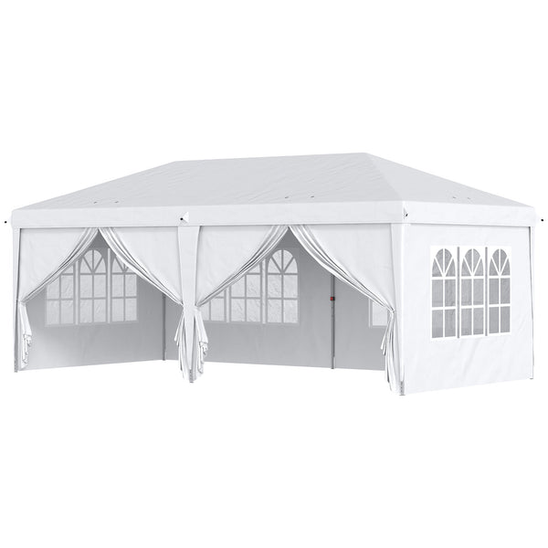 prezzo Gazebo Pieghevole 6x3m Funi e Picchetti Bianco