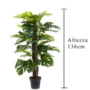 Monstera Artificiale con Vaso Altezza 136 cm Verde