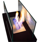 Camino a Bioetanolo da Tavolo 36x19 cm Qlima FFB105 Nero