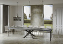 Tavolo Allungabile 140-400x90x77 cm Volantis Premium Cemento Telaio Antracite 