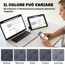 Cuscino per Dondolo da Giardino in Stile Capitonné 150x98x8 cm in Cotone e Poliestere Grigio Scuro      