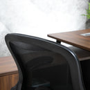 Sedia da Ufficio Traspirante con Braccioli Ribaltabili e Altezza Regolabile 64x60x106-126 cm Nero 