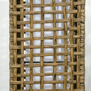 Lampada Solare da Giardino con Pannello di Ricarica 15,5x15,5x69 cm in Acciaio e Rattan Nero e Marrone