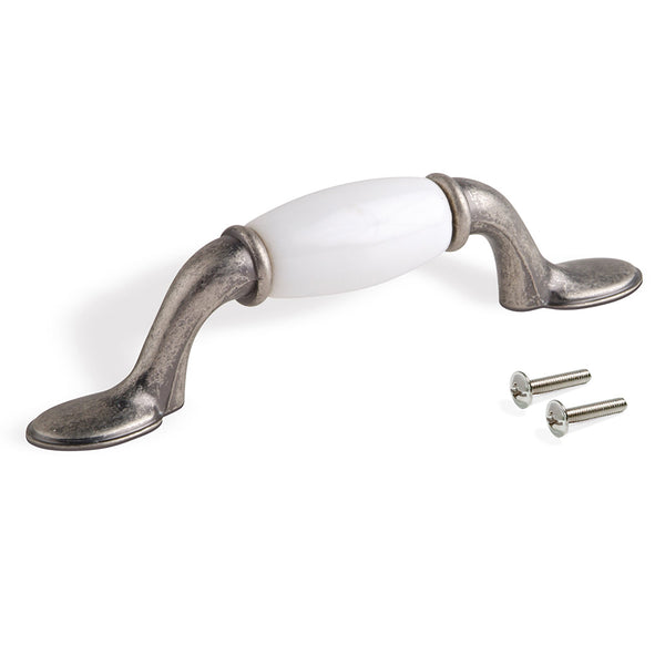sconto Maniglia per Mobile Papua Interasse 76 Argento Antico Zama Emuca
