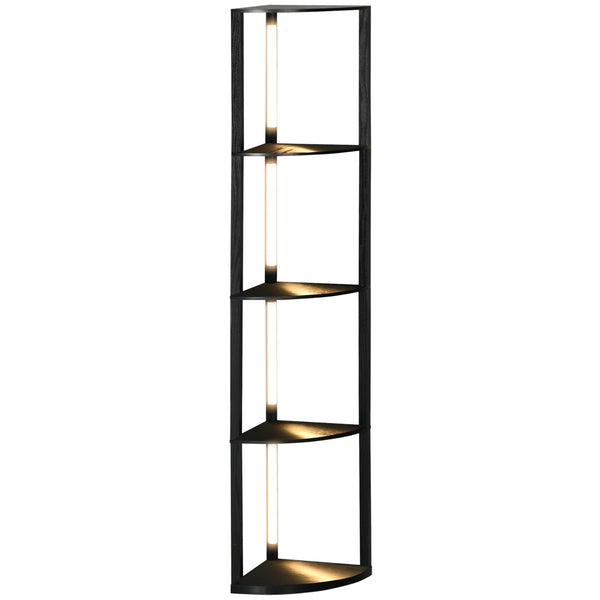 Lampada da Terra a LED 41x29,5x163,5 cm in MDF Nero sconto