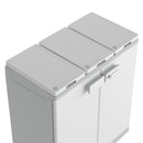 Armadio Pattumiera Differenziata 2 Ante 94x45x101 cm Keter Recyclo Premium Grigio e Bianco  