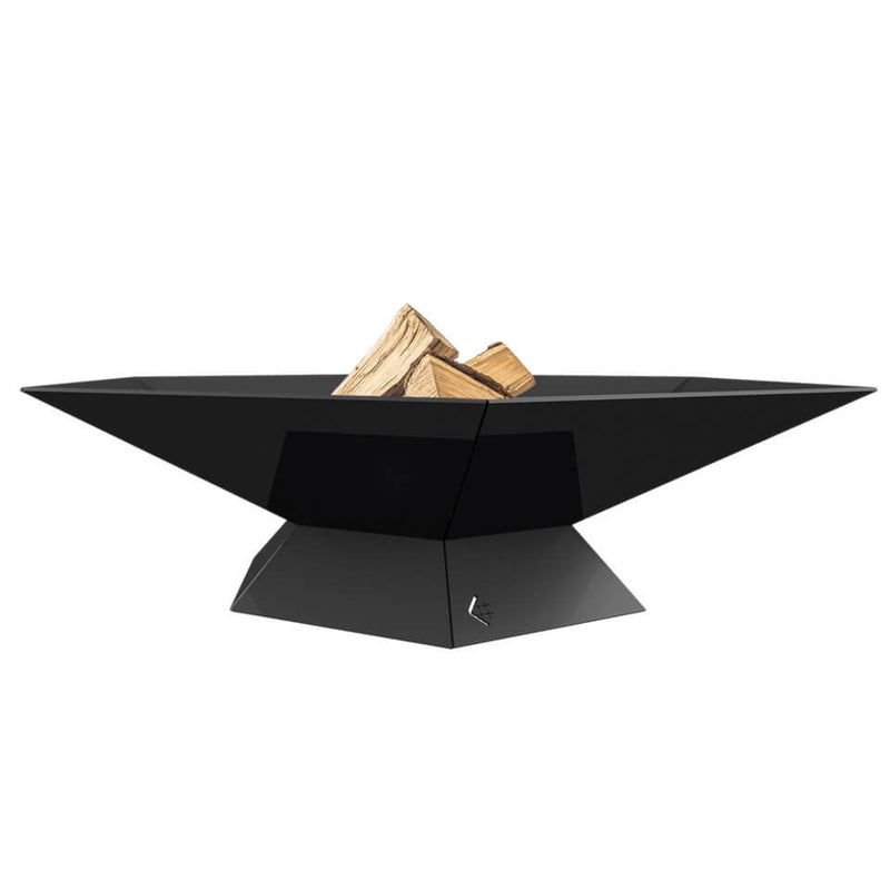 Braciere da Esterno a Legna in Acciaio 60,2x69,5x18 cm Flig Austin Esagono Nero