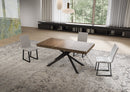 Tavolo Allungabile 160-264x90x74 cm Niket Noce Gambe Antracite