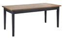Tavolo da Pranzo Malé 180x80x79 cm Legno di Abete e Impiallacciatura di frassino e MDF Marrone e Grigio